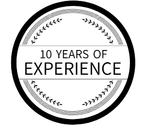 10 years of experience badge